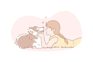 女孩与猫咪的温馨瞬间