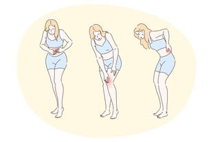 女性展示腿部不同姿态