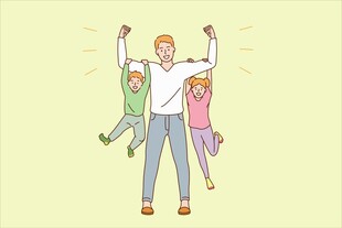 欢乐家庭亲子互动瞬间