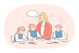 教师指导学生课堂学习