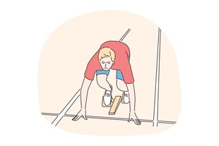女子撑杆跳高瞬间