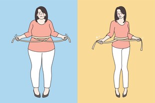 女子减肥前后对比图