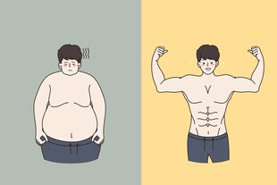 胖子变肌肉男的蜕变