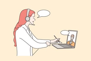 女性操作实验仪器做研究
