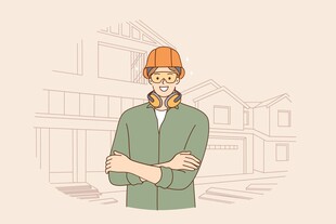 建筑工人形象