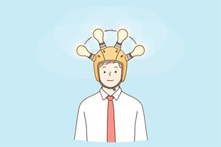 创意迸发的商务人士