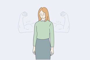 自信女性展示内在力量