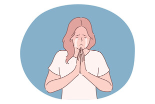 祈祷的女性