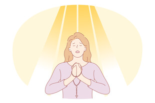 祈祷的女性