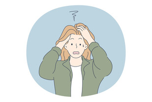 苦恼的女子