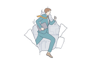 男子惬意躺卧享受休闲时光