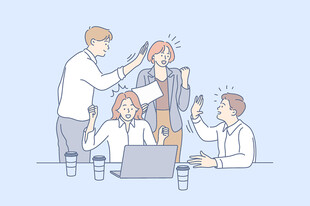 团队协作开展创意讨论