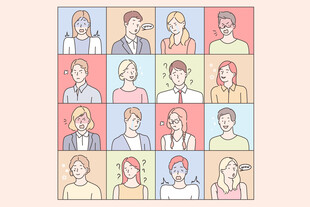 多样表情人物插画