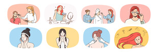可爱卡通女孩插画集合