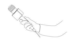 手持麦克风简笔画