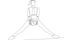 女子篮球运动员准备姿势