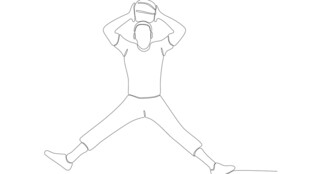 人物伸展动作简笔画