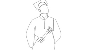 古代男子形象线描图