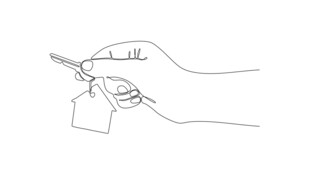 手系标签简约线条插画