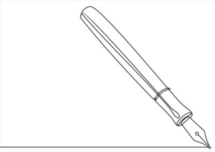 简约钢笔线条画