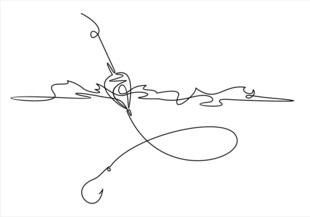鱼钩简笔画