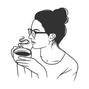 女孩惬意享用美味甜点