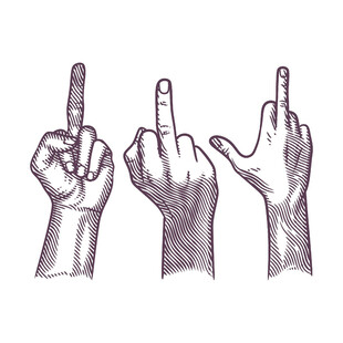 手势示意插画