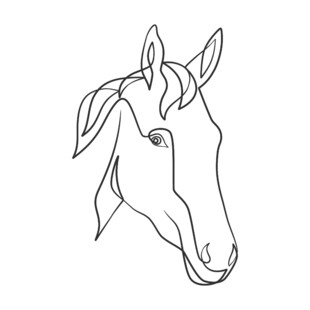 马头线条画