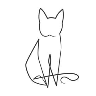 简约线条勾勒的猫咪形象
