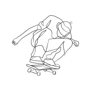滑板少年酷炫空中动作