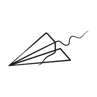 简约线条纸飞机图案
