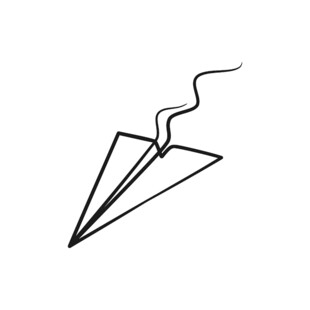 简约手绘纸飞机图案