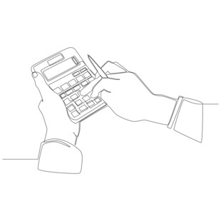 双手操作计算器画面