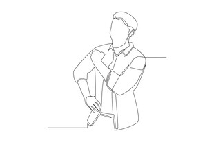 男士整理衣袖姿态图