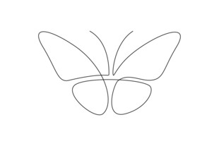 简约线条蝴蝶图案设计