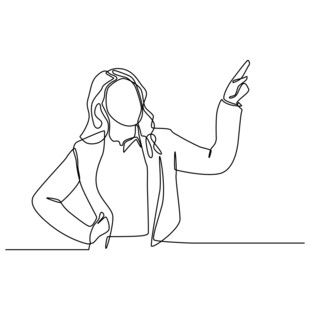 商务女性手势示意