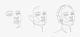 人物面部线条绘画练习