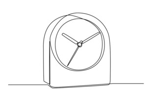 简约线条风时钟轮廓图