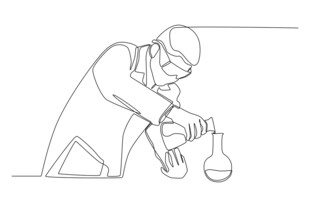 科学家专注做实验
