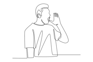 男子手持手机打电话