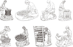 传统手工艺制作场景图