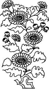 黑白花卉图案设计