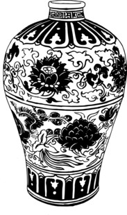传统青花瓷瓶图案设计