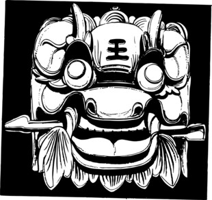 传统龙头木雕艺术作品