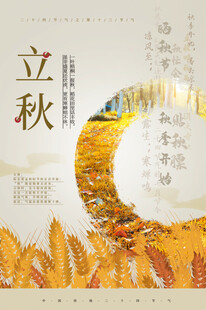 立秋时节的丰收田园景象