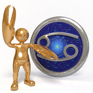 巨蟹座星座雕像与标志
