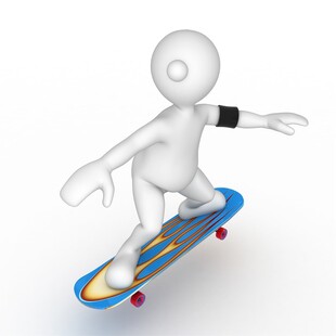 3D小人玩滑板