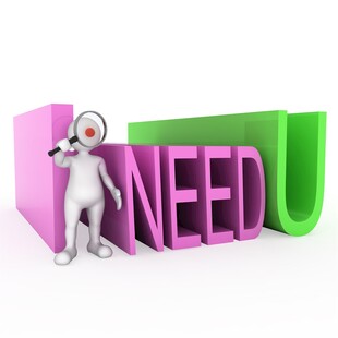 小人旁的NEED U字样