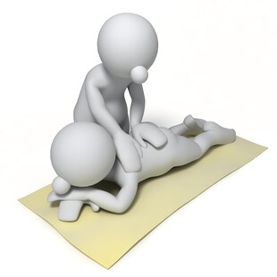 3D小人展示背部按摩场景