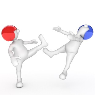 3D小人对踢场景